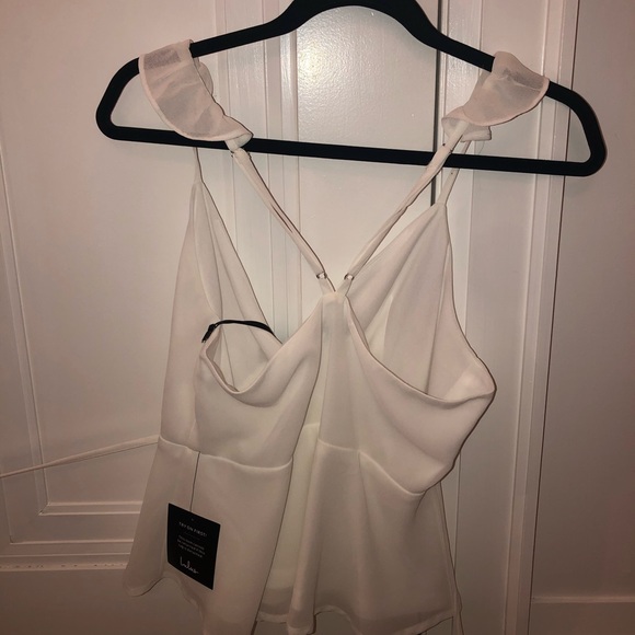 wrap blouse with ruffled shoulder - Picture 5 of 6